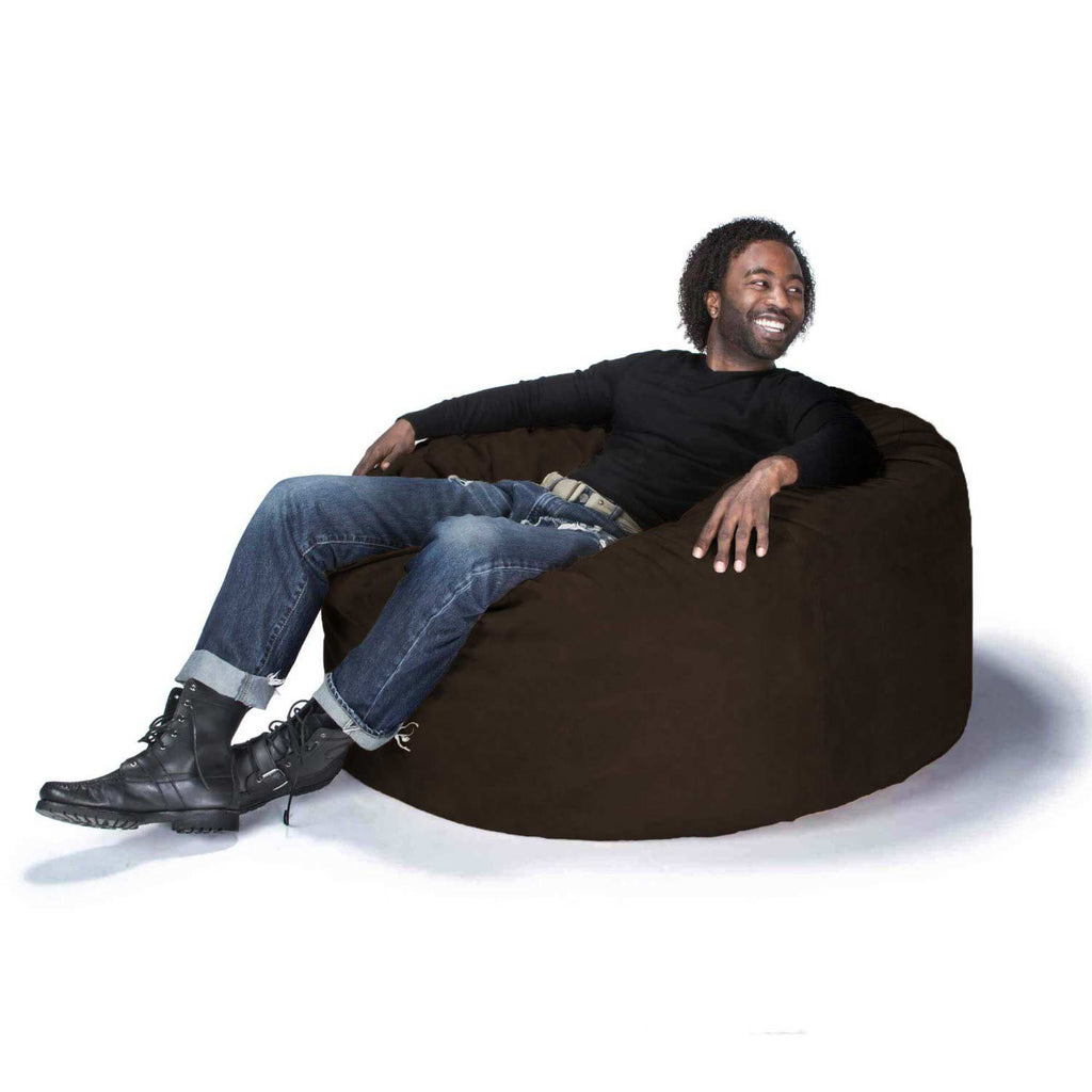 Jaxx 4' Classic Saxx Big Bean Bag Chair - Chocolate Brown