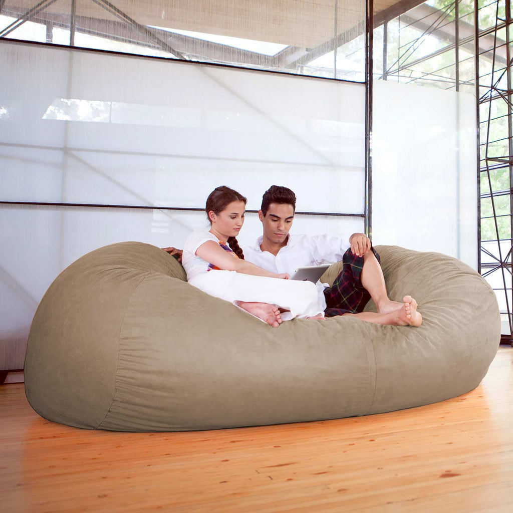 Jaxx 7.5' Sofa Saxx Giant Bean Bag Couch - Camel Tan