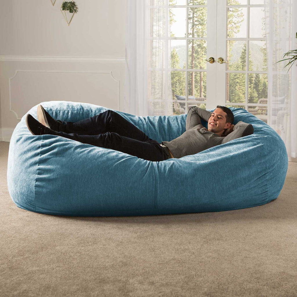 Jaxx 7.5' Sofa Saxx Giant Bean Bag Couch - Turquoise