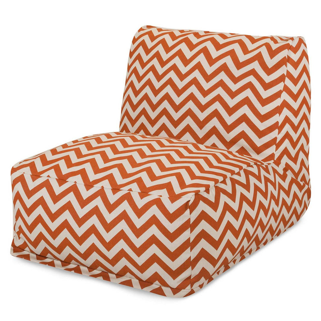 Chevron Outdoor Bean Bag Lounge Chair - Orange