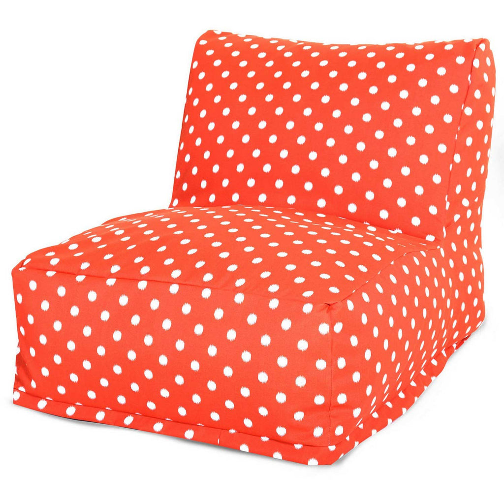 Ikat Dot Outdoor Bean Bag Lounge Chair - Orange