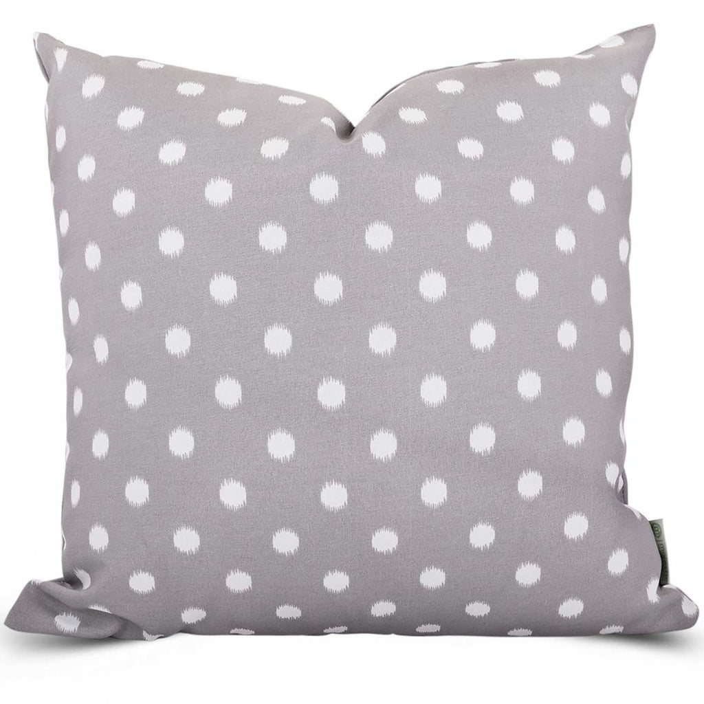 Ikat Dot Outdoor Throw Pillow - Gray (Lg)