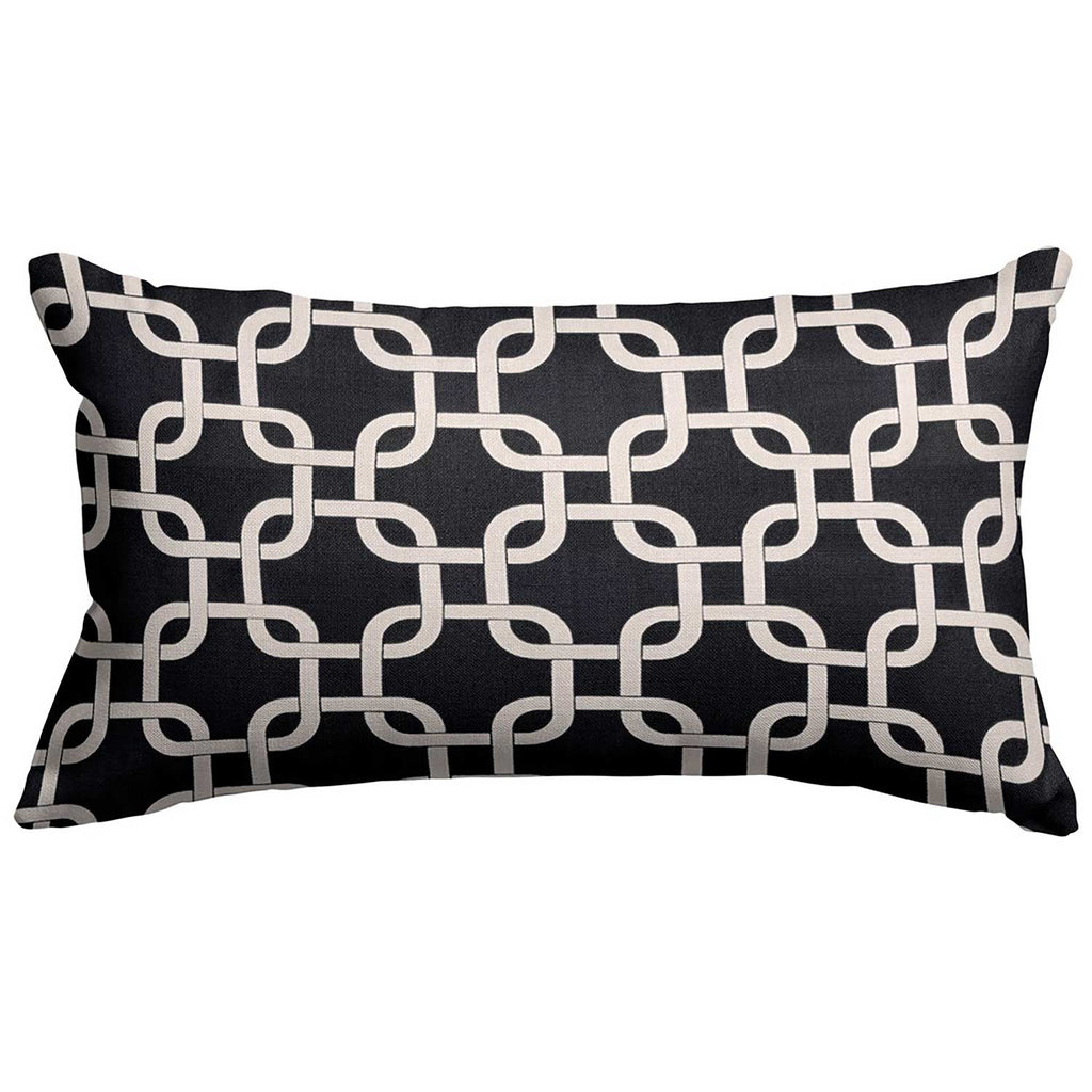 Links Outdoor Throw Pillow - Black (Sm)