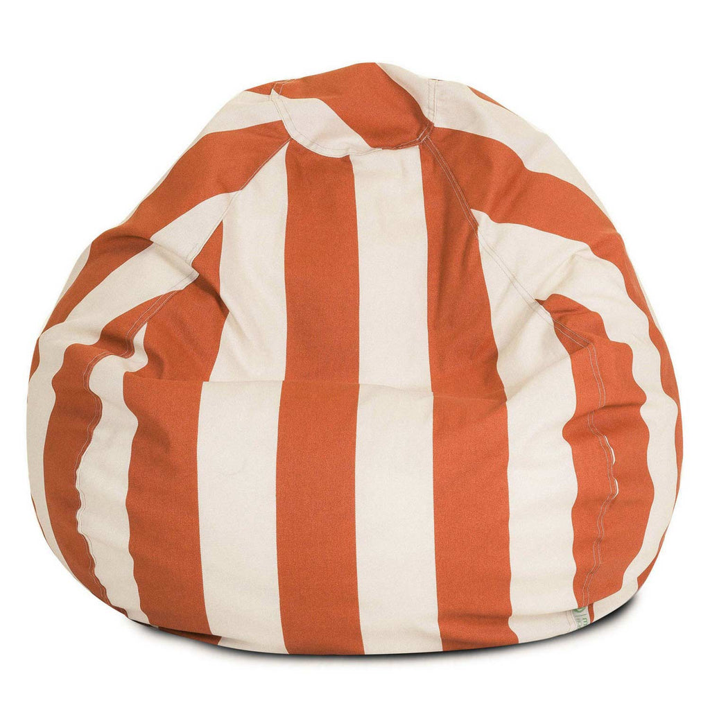 Vertical Stripe Outdoor Bean Bag Chair - Orange (Sm)