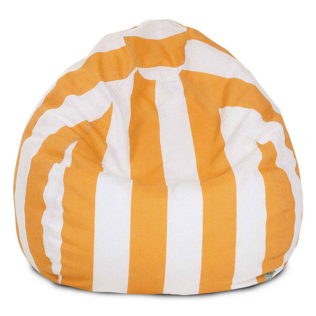 Vertical Stripe Outdoor Bean Bag Chair - Yellow (Sm)