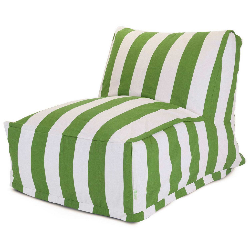 Vertical Stripe Outdoor Bean Bag Lounge Chair - Sage Green