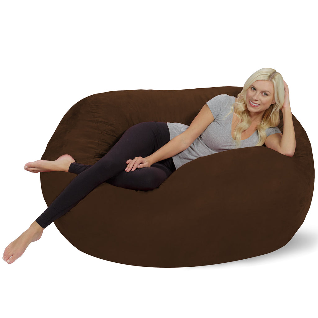 Relax Sacks 5' Oversized Bean Bag Chair - Chocolate Brown