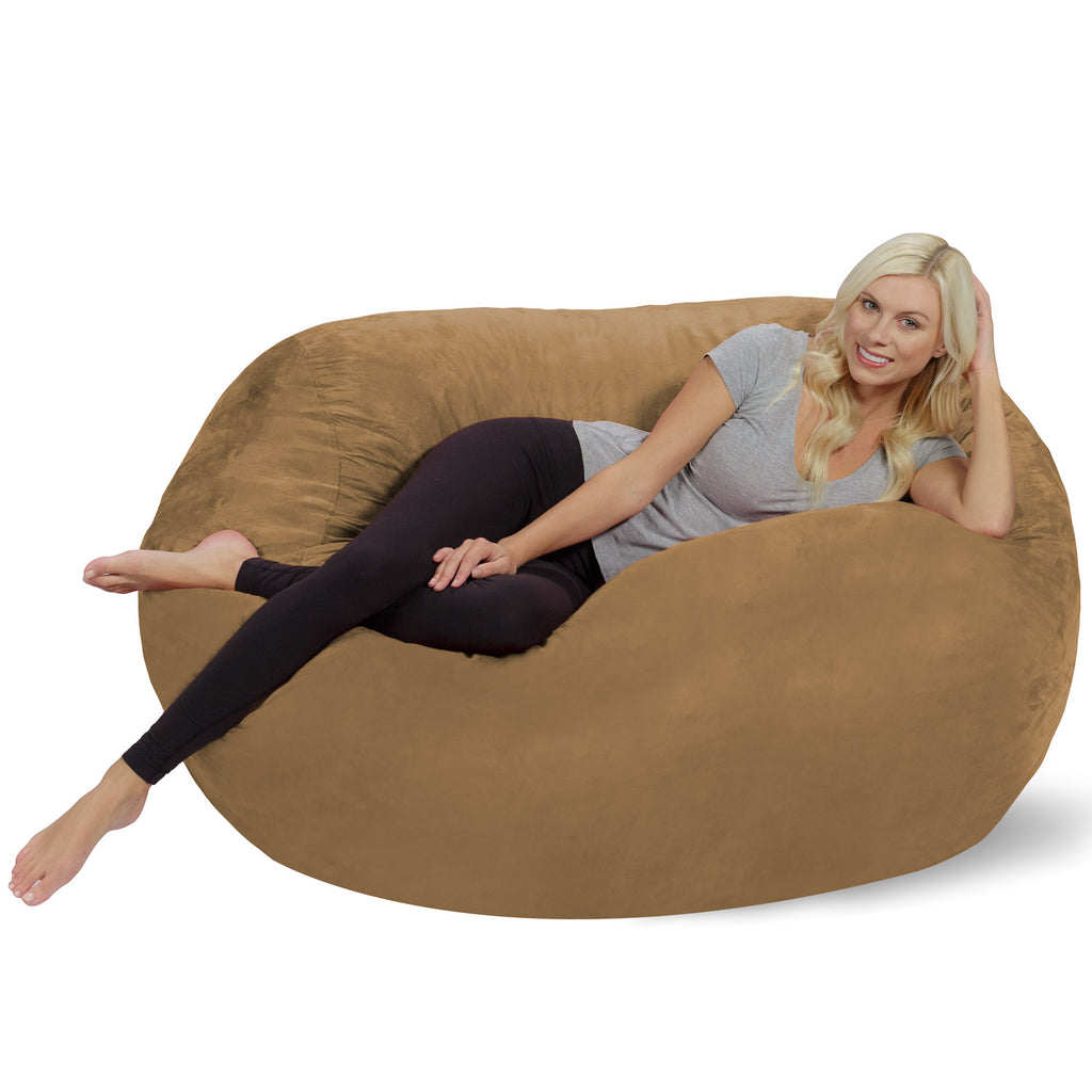 Relax Sacks 5' Oversized Bean Bag Chair - Earth Brown