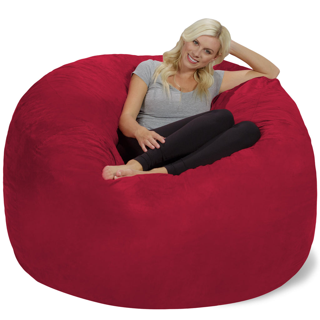 Relax Sacks 6' Large Bean Bag Chair - Cinnabar Red