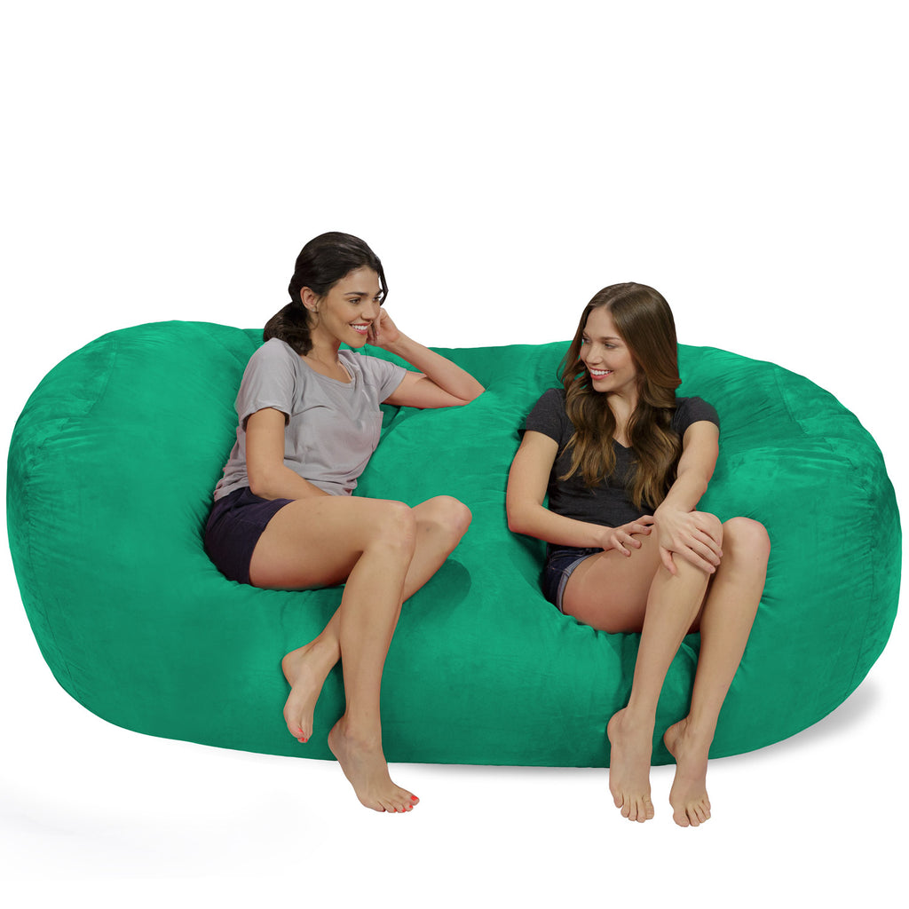 Relax Sacks 7.5' Giant Bean Bag Couch - Tide Pool Green