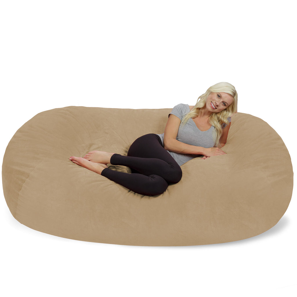 Relax Sacks 7.5' Giant Bean Bag Couch - Toast