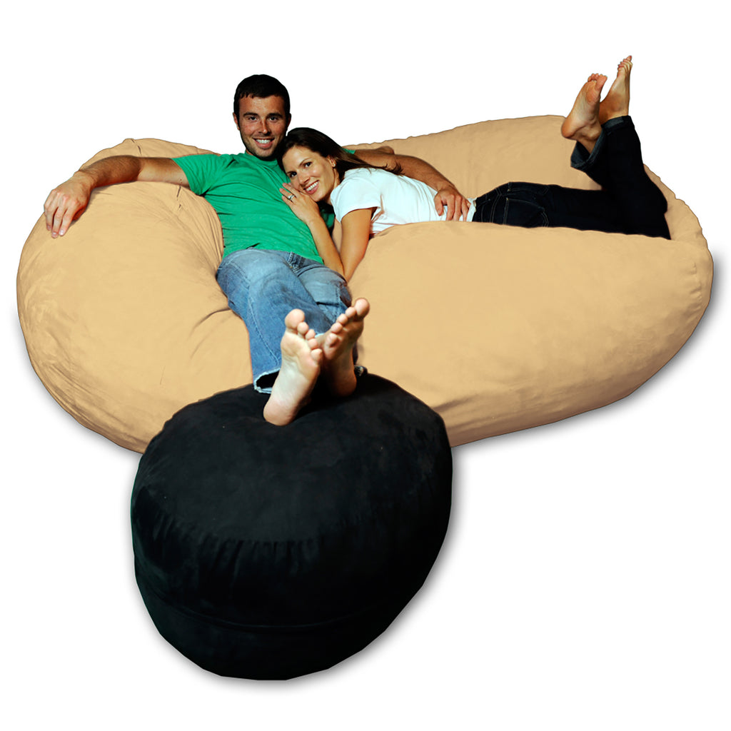 Theater Sacks 7.5' Giant Bean Bag Couch - Camel Tan