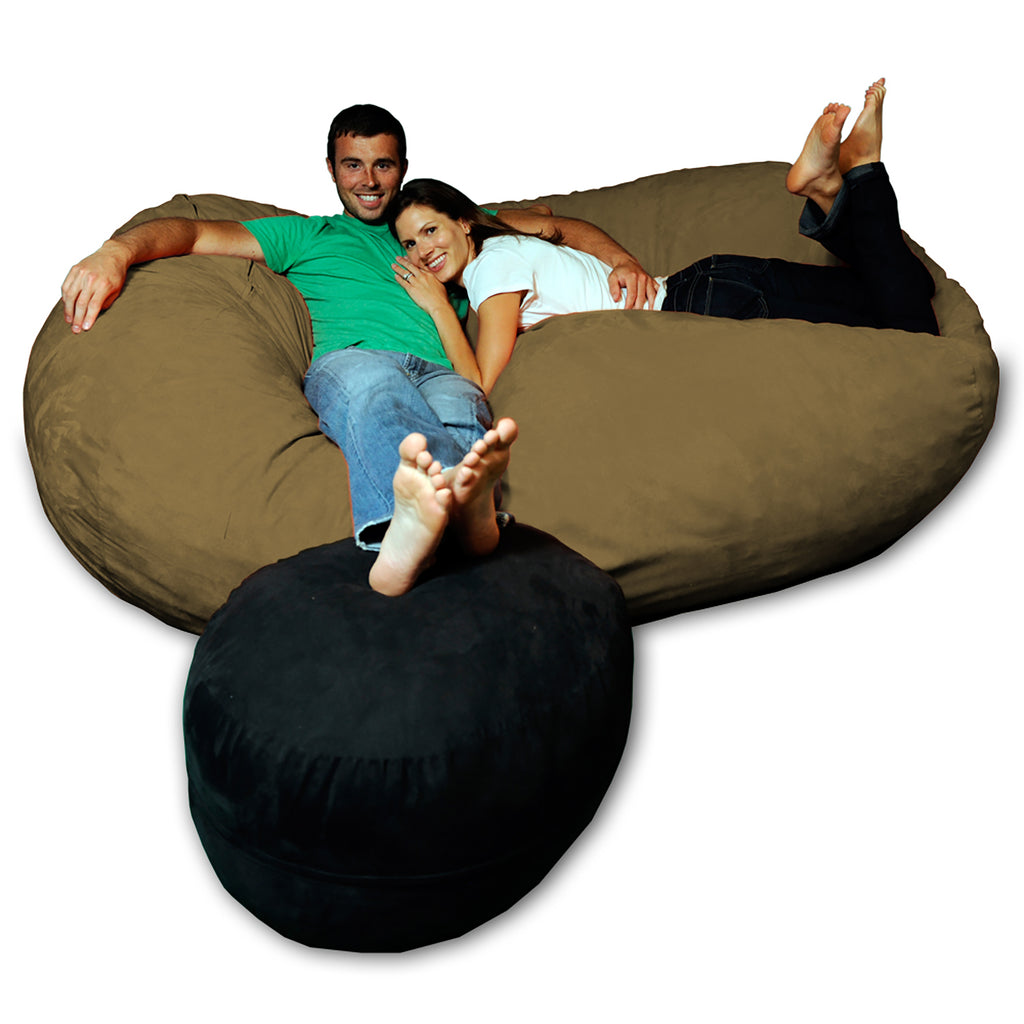Theater Sacks 7.5' Giant Bean Bag Couch - Olive Green