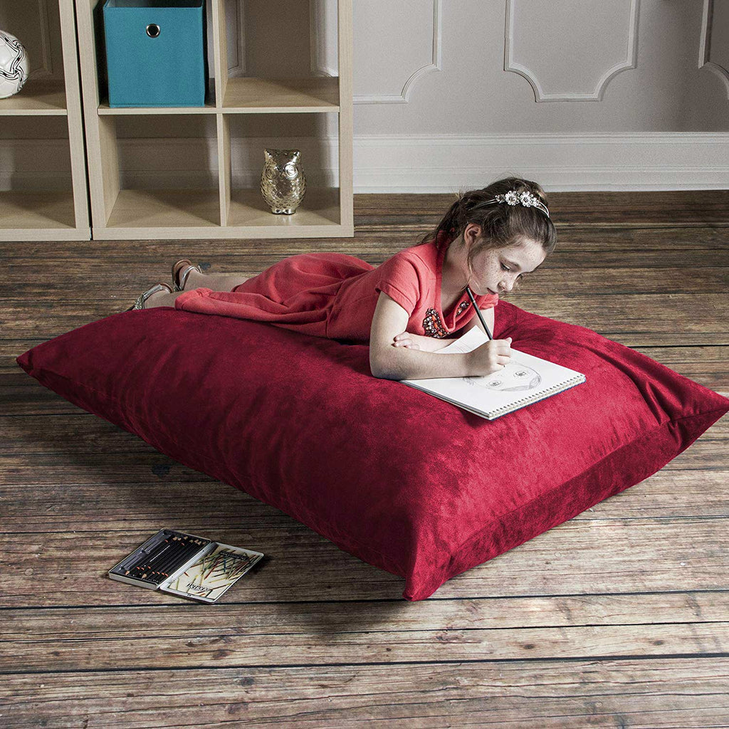 Jaxx 3.5' Pillow Saxx Kids Bean Bag Floor Pillow - Cherry Red