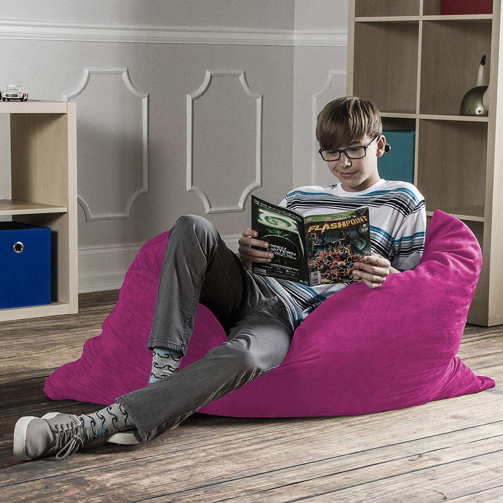 Jaxx 3.5' Pillow Saxx Kids Bean Bag Floor Pillow - Fuchsia Pink