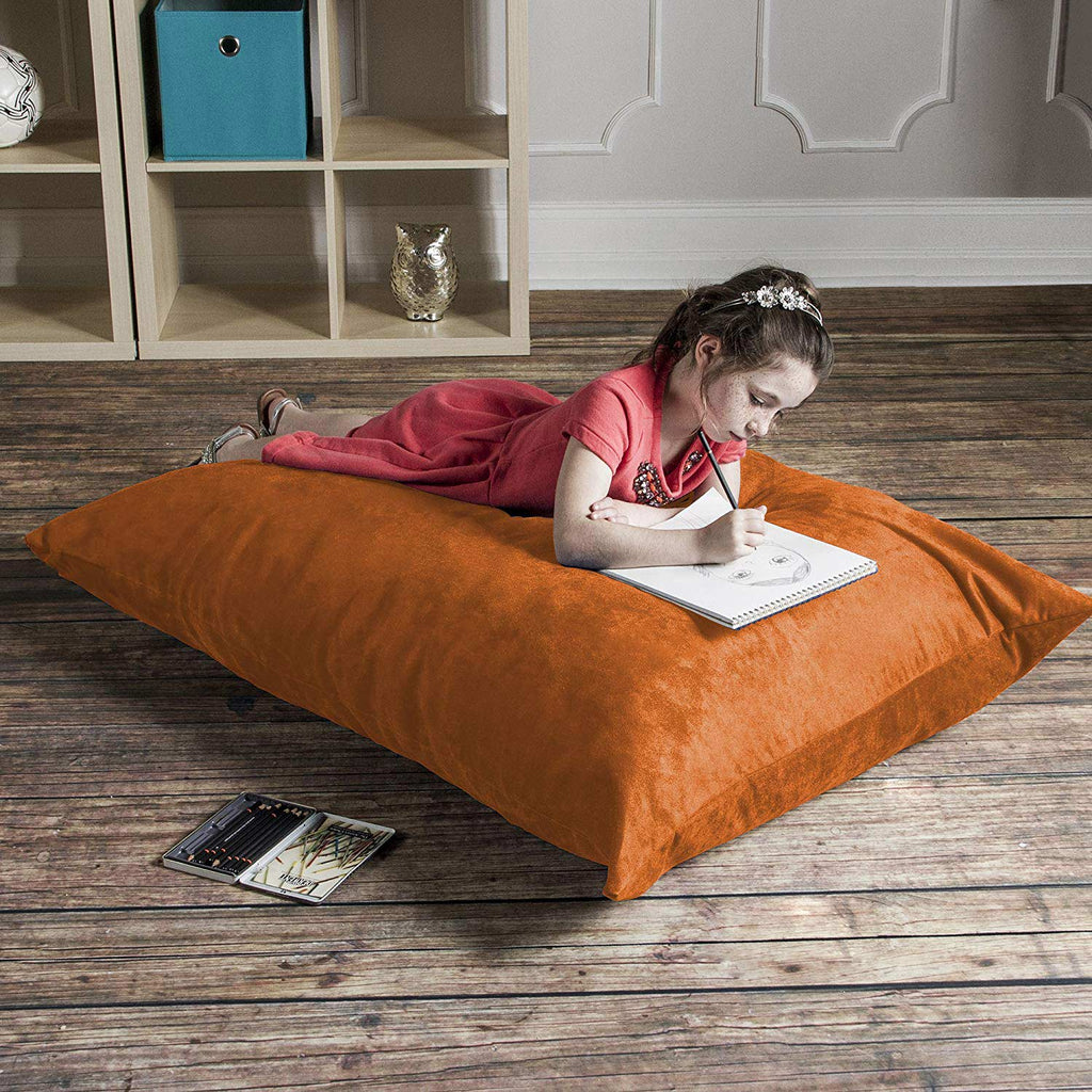 Jaxx 3.5' Pillow Saxx Kids Bean Bag Floor Pillow - Mandarin Orange