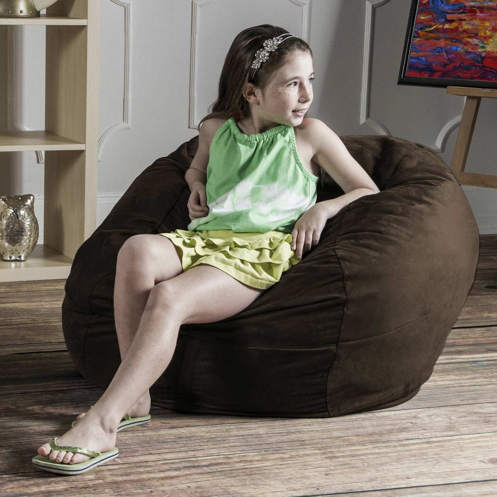 Jaxx 3' Classic Saxx Kids Bean Bag Chair - Chocolate Brown