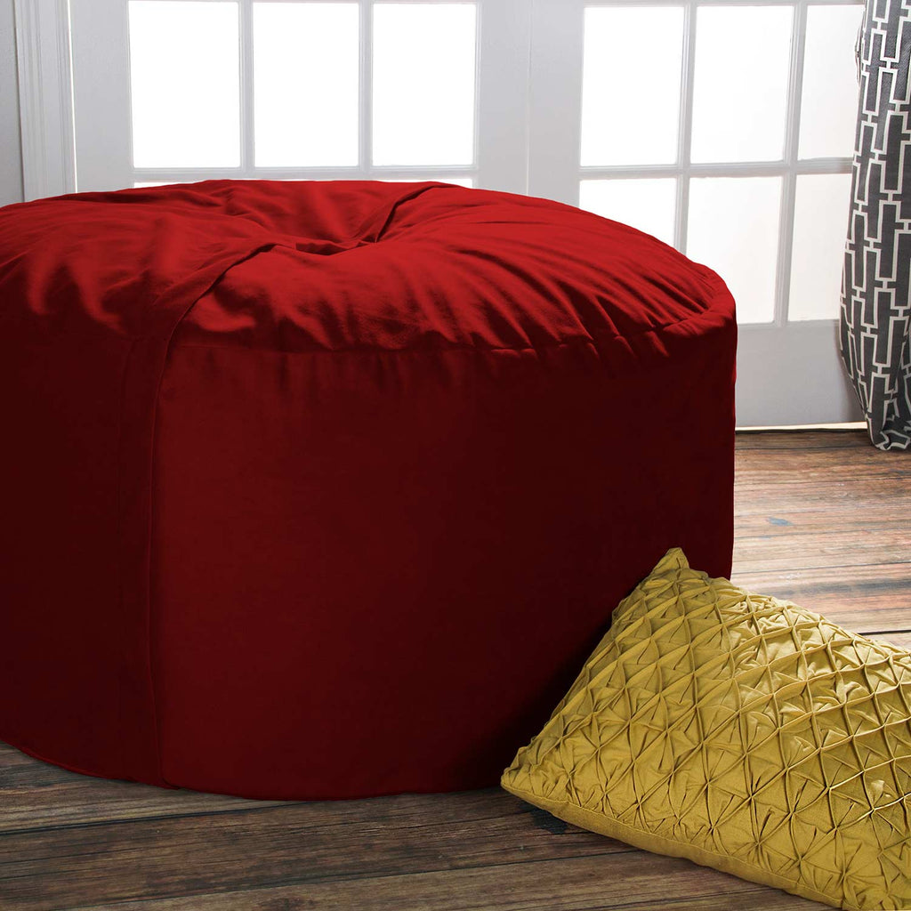Jaxx 4' Classic Saxx Big Bean Bag Chair - Cinnabar Red