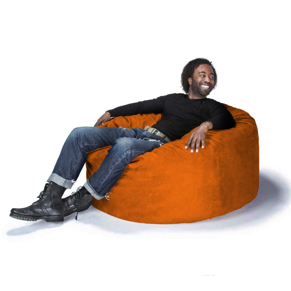Jaxx 4' Classic Saxx Big Bean Bag Chair - Mandarin Orange