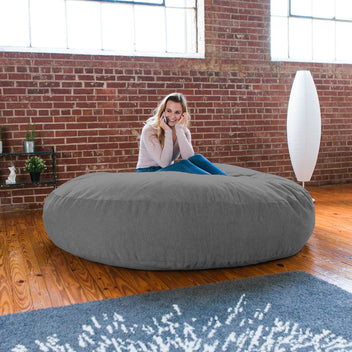 Soft Bean Bag Chair Cover For Adults – Removable, Washable, No Filler Included (Gray, Medium 75x90cm)