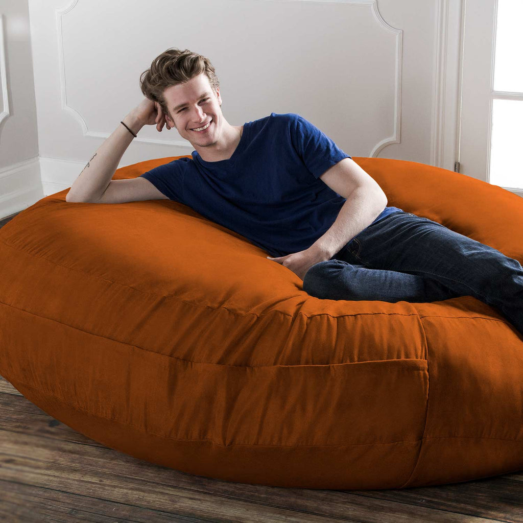 Jaxx 6' Cocoon Adult Bean Bag - Mandarin Orange