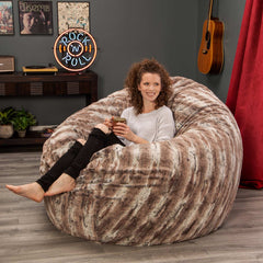Jaxx 6' Cocoon Adult Bean Bag - Mountain Fox Fur