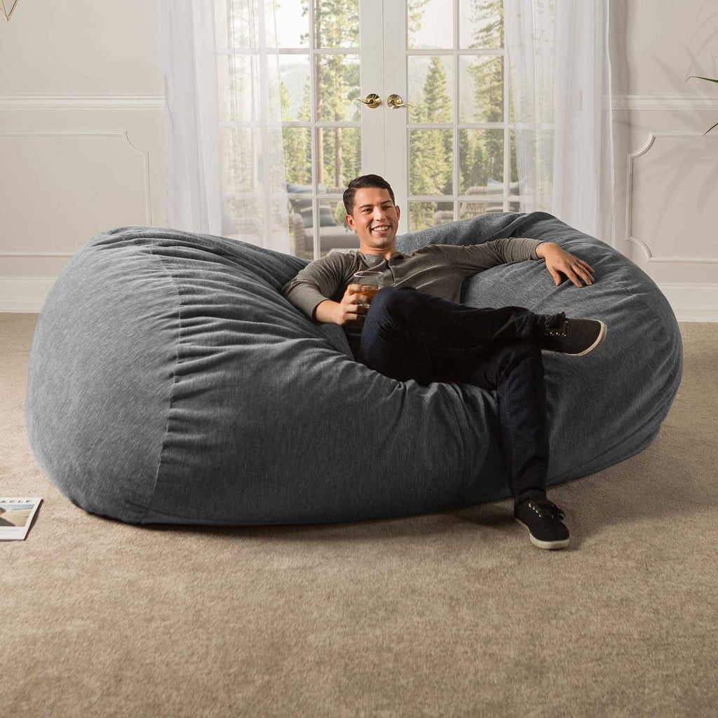 Lounge Lazy Sofa,Teddy Fabric Floor Sofa Bean Bag Chair for Bedroom Living  Room - Bed Bath & Beyond - 38454981