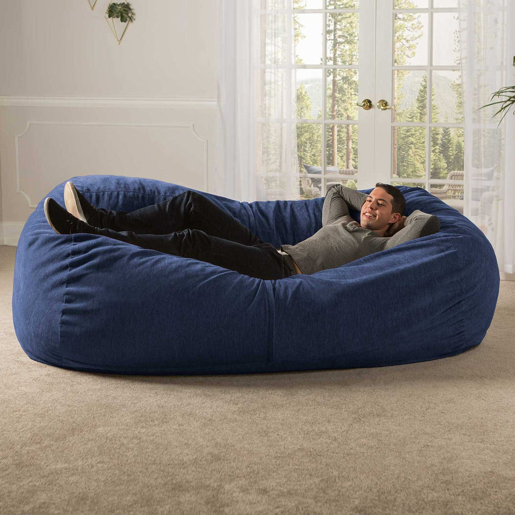 Jaxx 7.5' Sofa Saxx Giant Bean Bag Couch - Navy Blue