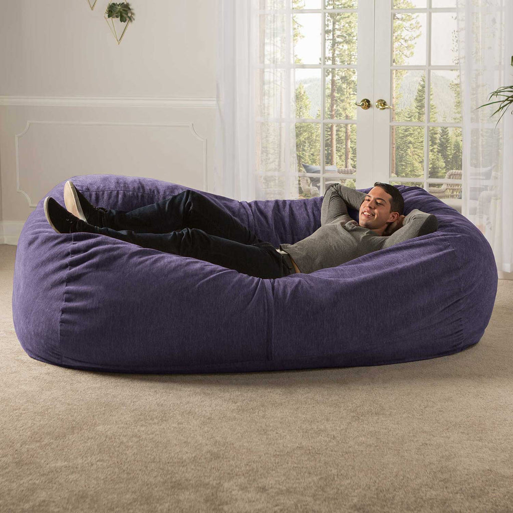 Jaxx 7.5' Sofa Saxx Giant Bean Bag Couch - Plum Purple