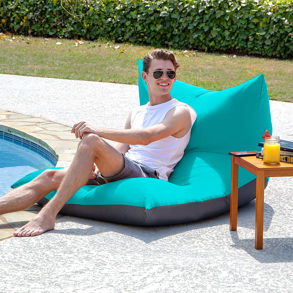Jaxx Finster Outdoor Bean Bag Lounge Chair - Aruba Blue