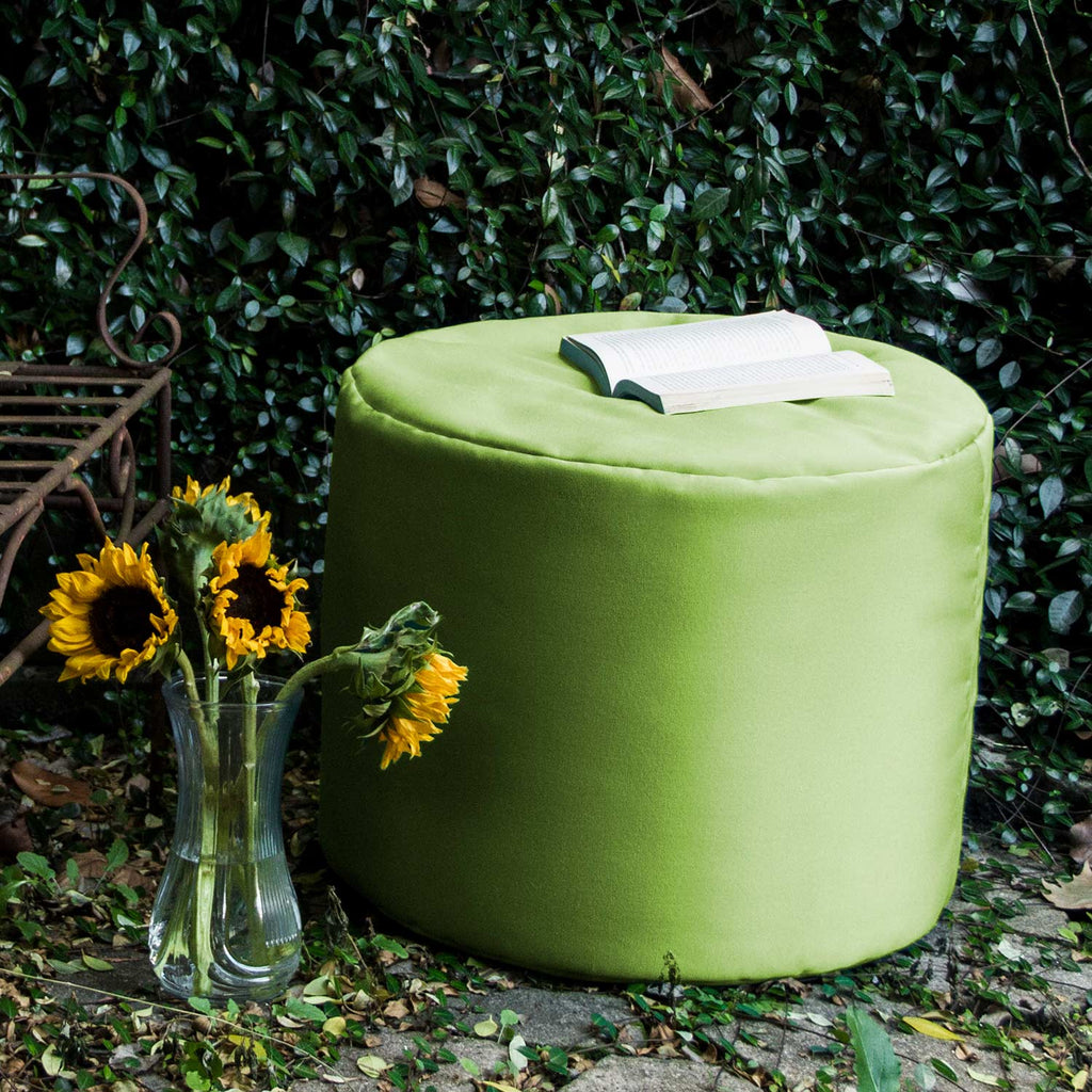 Jaxx Spring Outdoor Bean Bag Ottoman - Lime Green