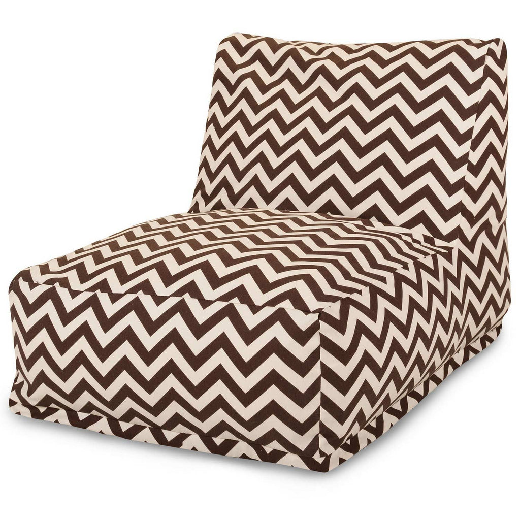 Chevron Outdoor Bean Bag Lounge Chair - Chocolate