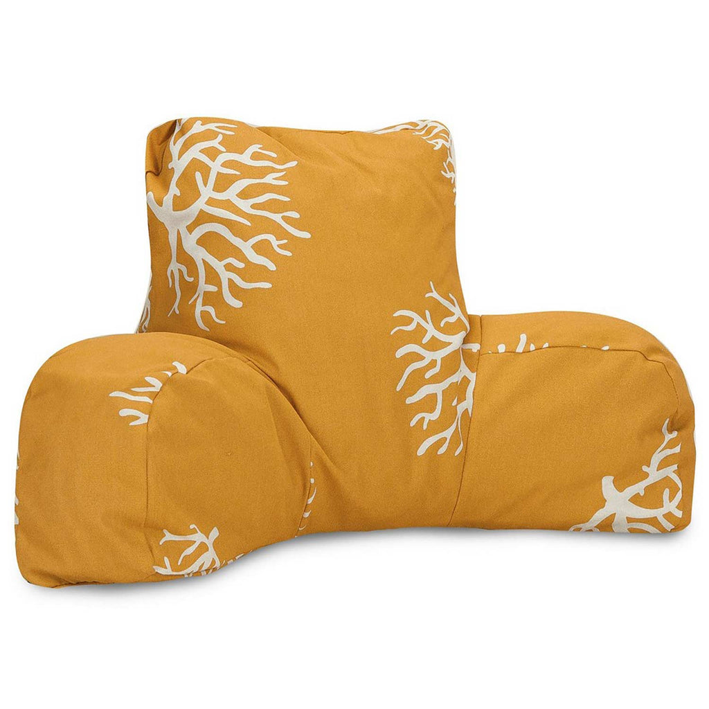 Coral Outdoor Reading Pillow - Yellow