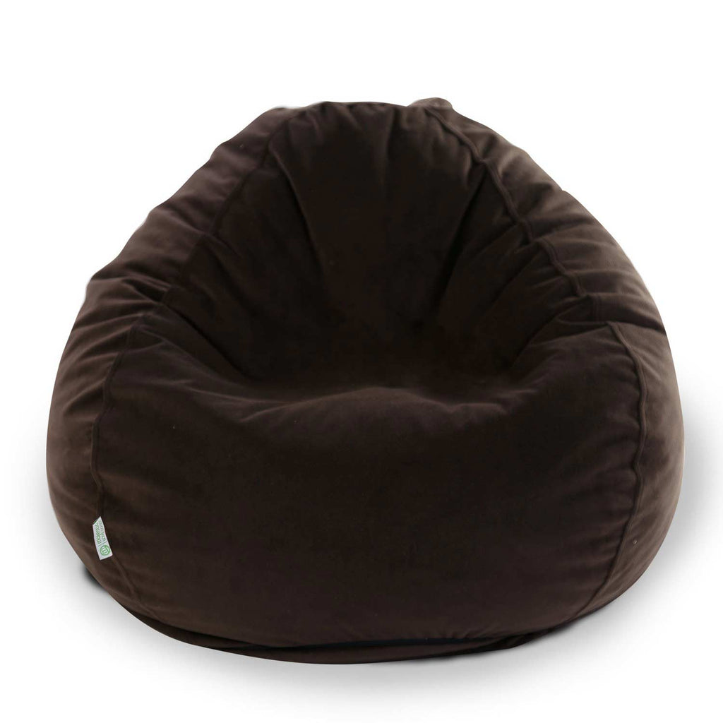 Faux Suede Bean Bag Chair - Brown (Sm)