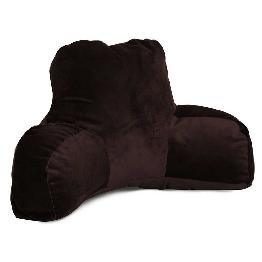 Faux Suede Reading Pillow - Brown