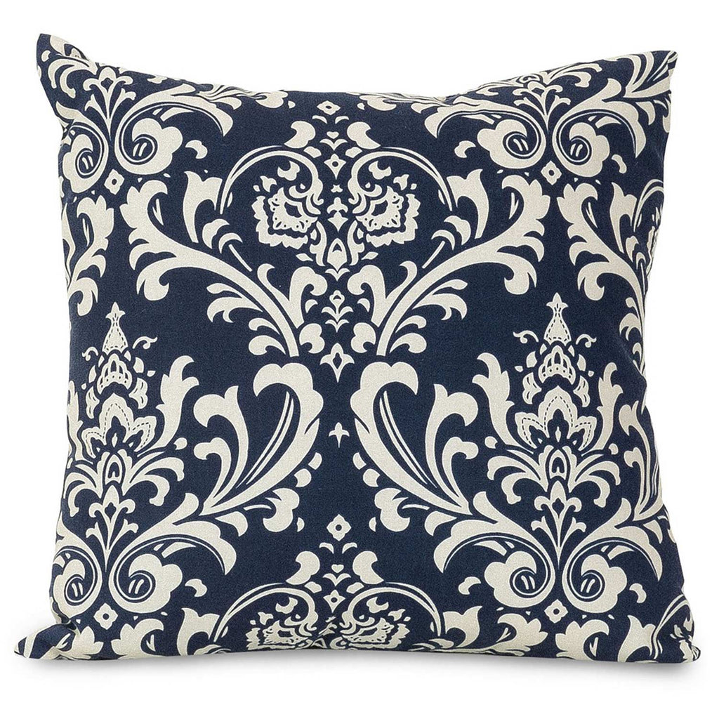 French Quarter Outdoor Throw Pillow - Navy Blue (Lg)