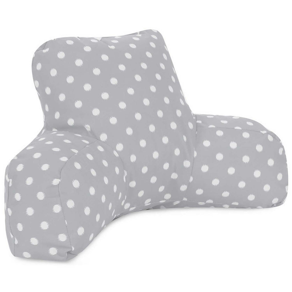 Ikat Dot Outdoor Reading Pillow - Gray