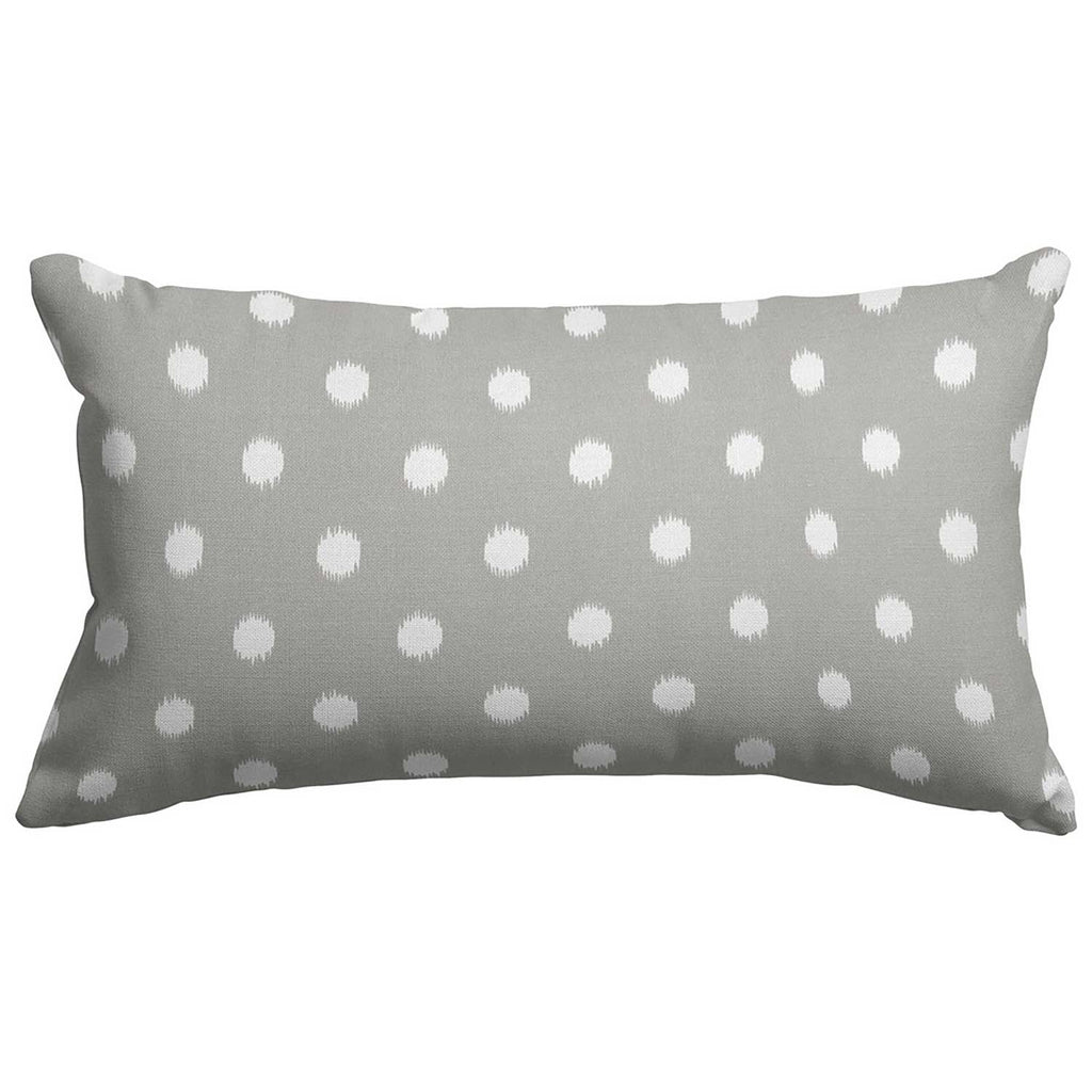 Ikat Dot Outdoor Throw Pillow - Gray (Sm)