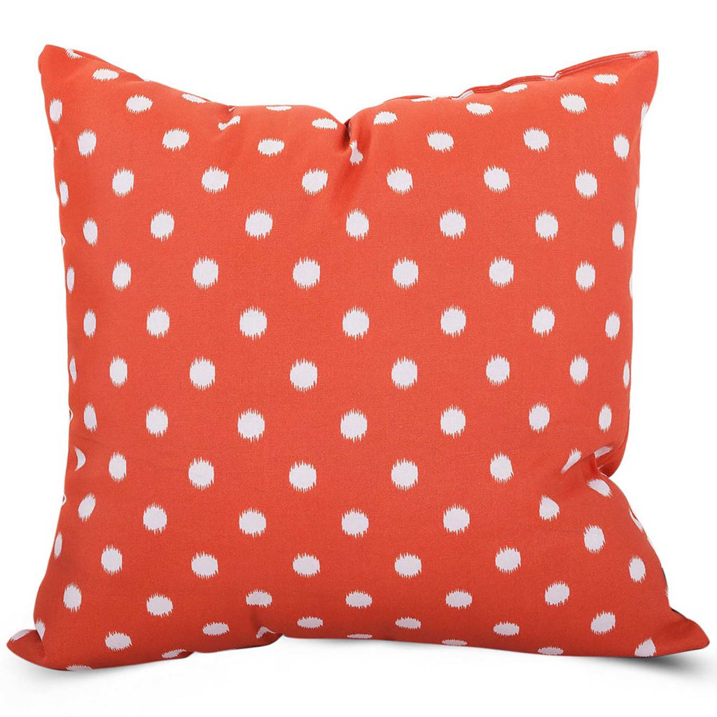 Ikat Dot Outdoor Throw Pillow - Orange (Lg)