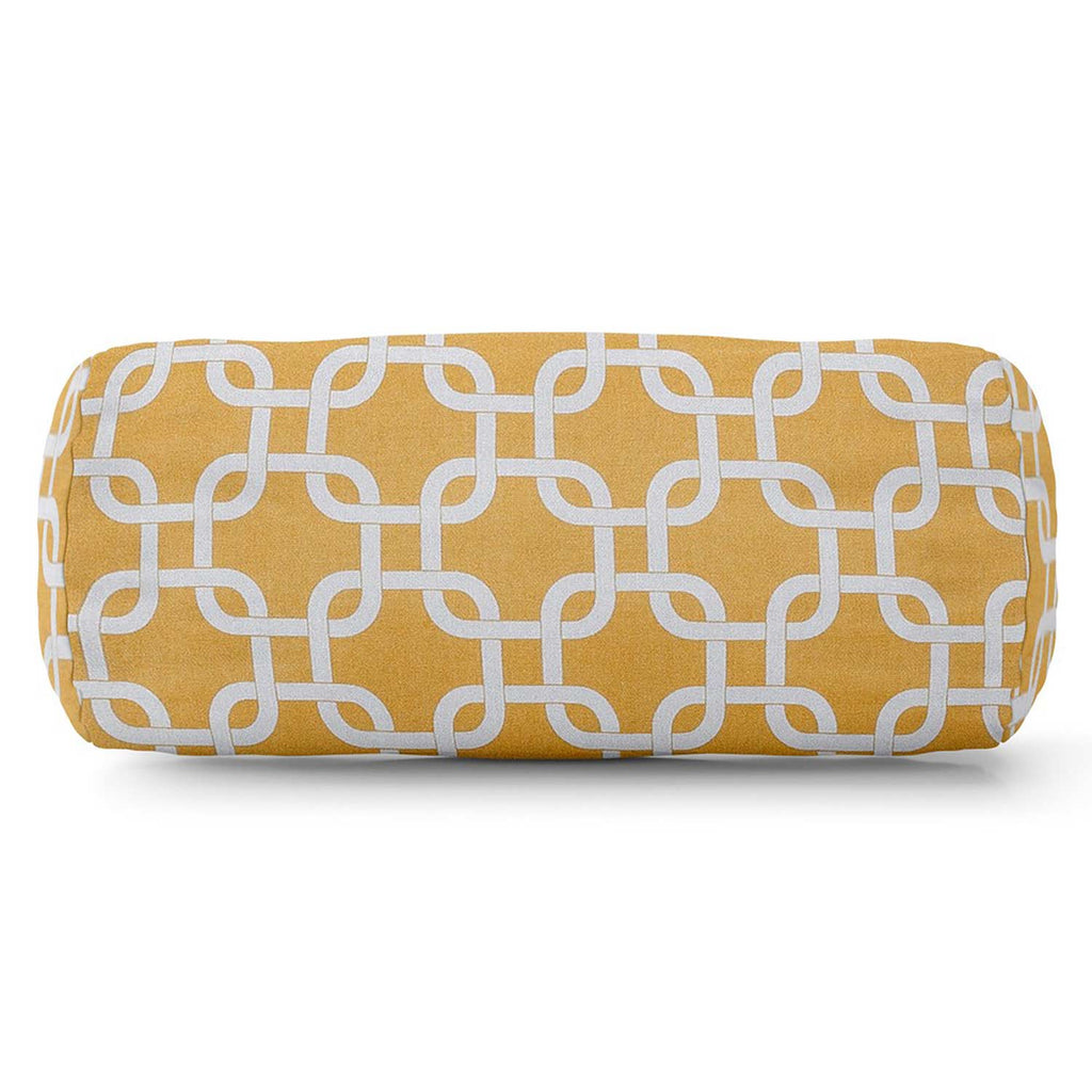 Links Outdoor Round Bolster Pillow - Yellow