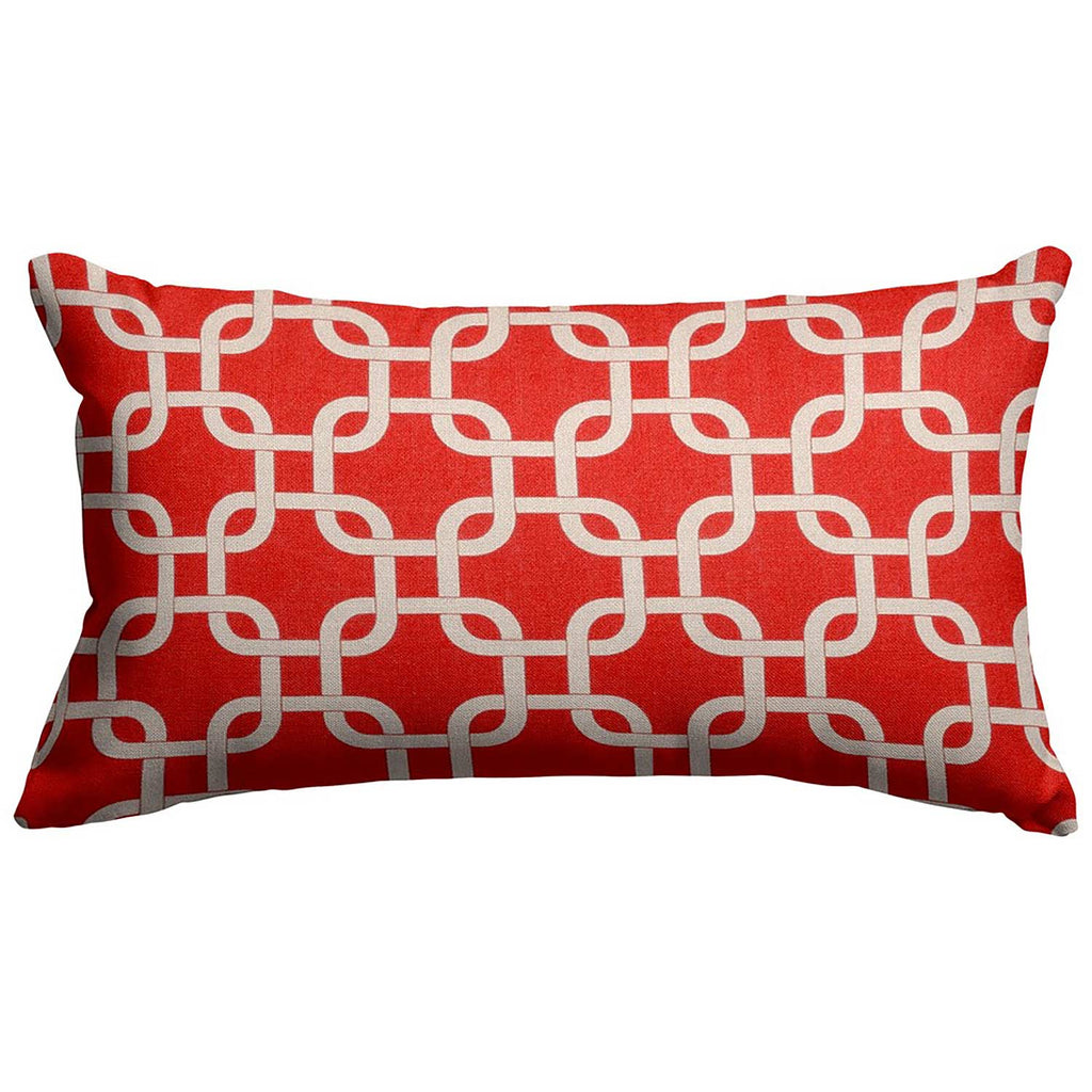 Links Outdoor Throw Pillow - Red (Sm)