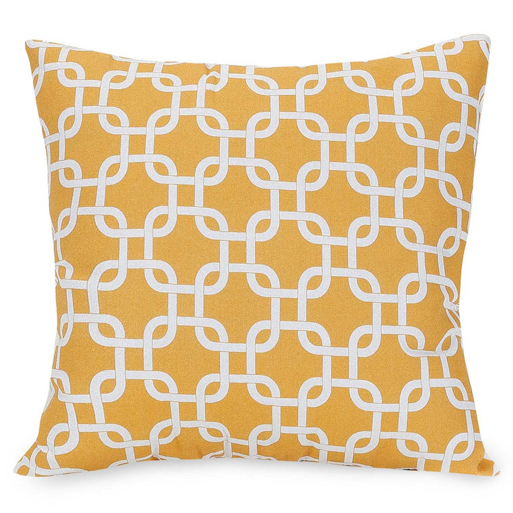 Links Outdoor Throw Pillow - Yellow (Lg)