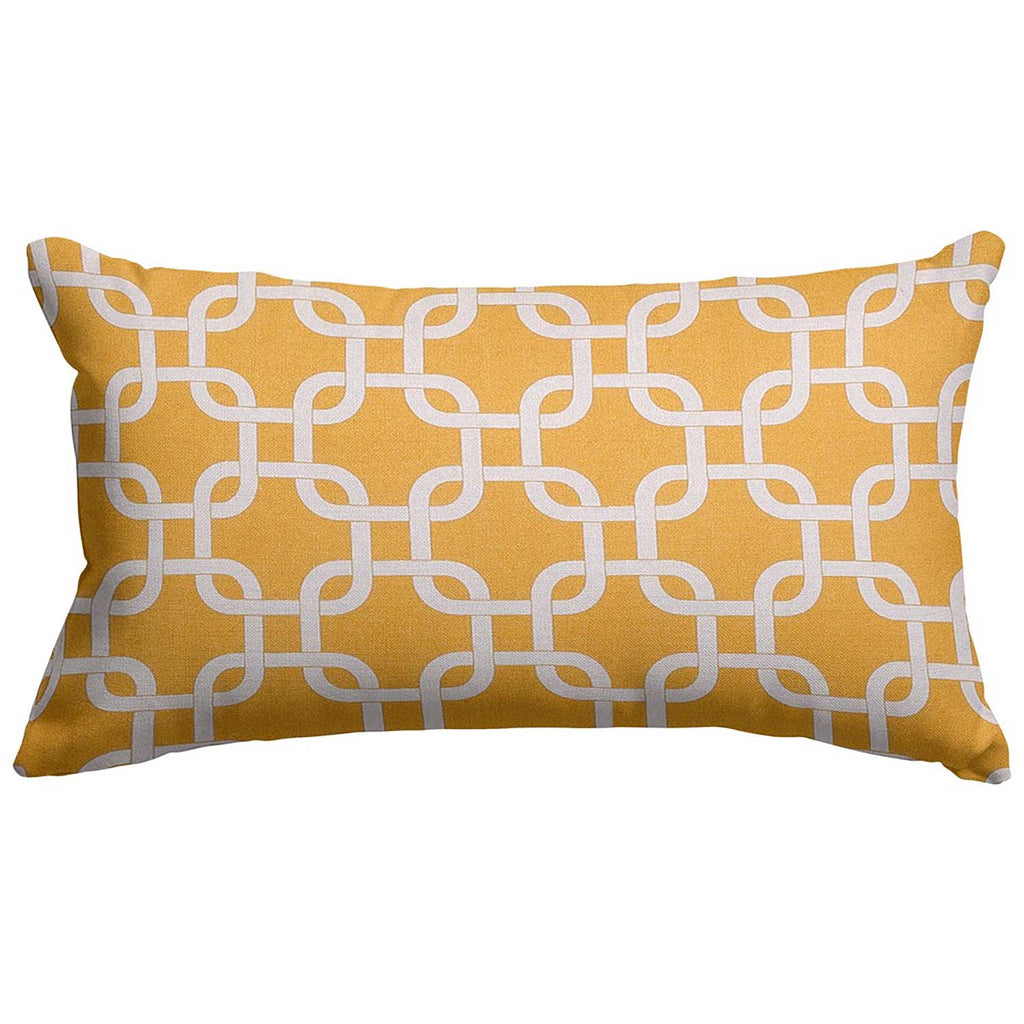 Links Outdoor Throw Pillow - Yellow (Sm)