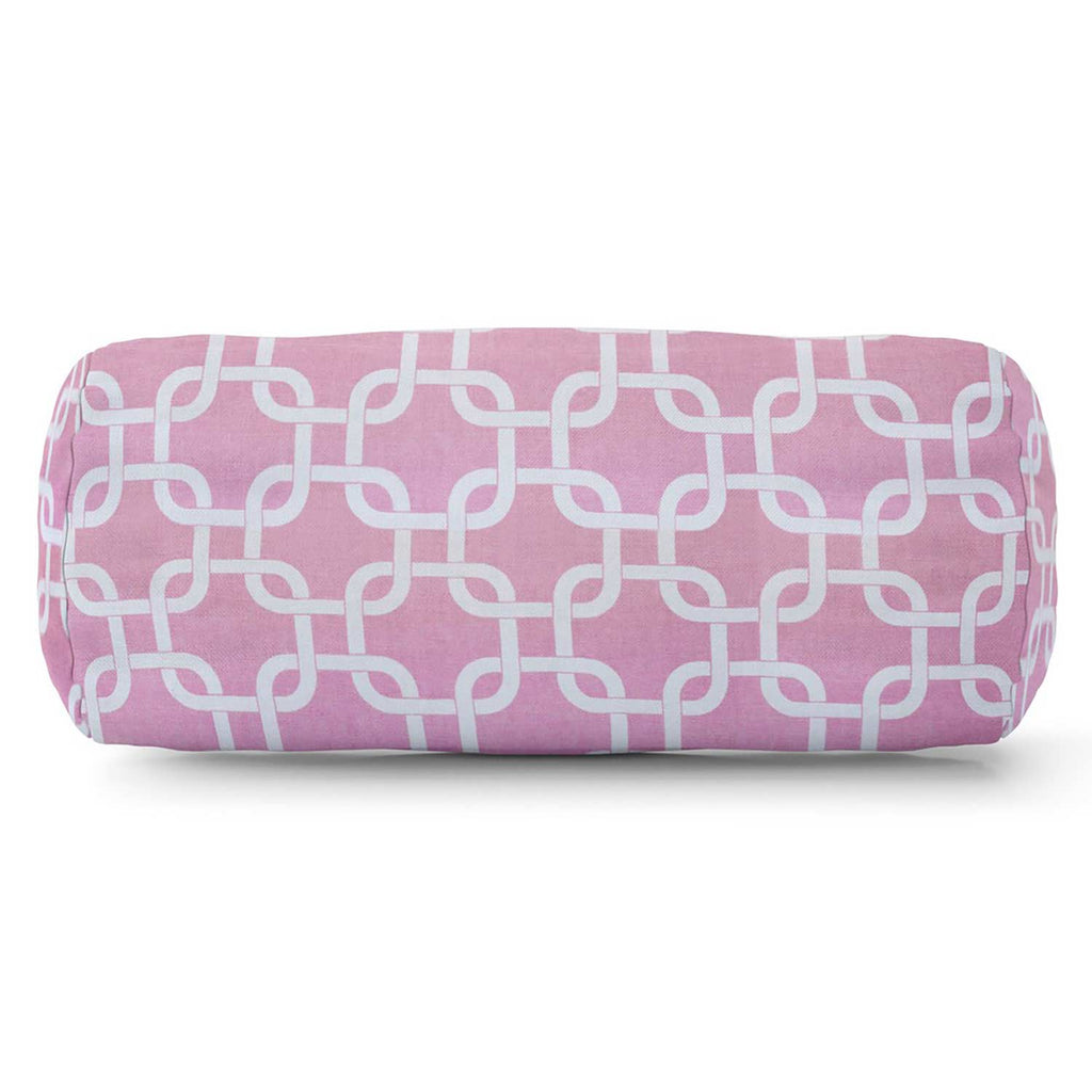 Links Round Bolster Pillow - Pink
