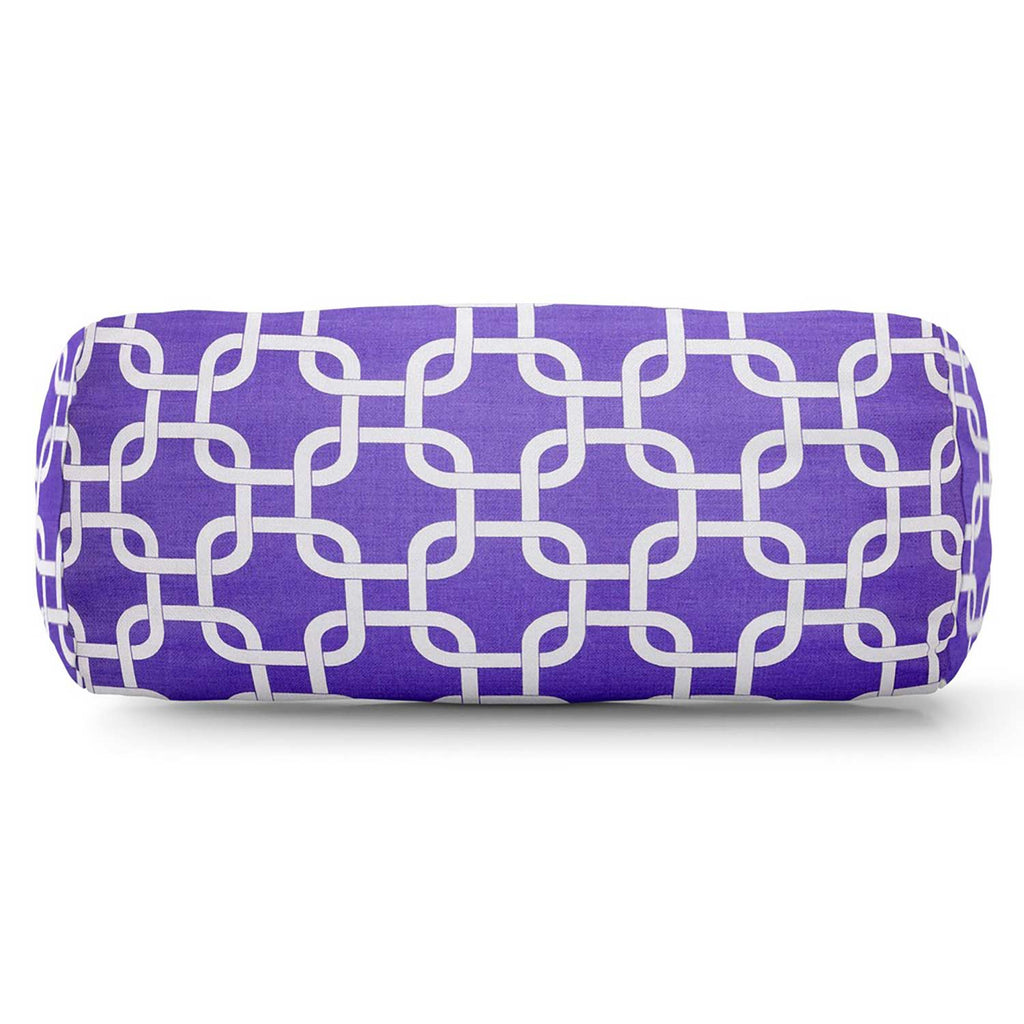 Links Round Bolster Pillow - Purple