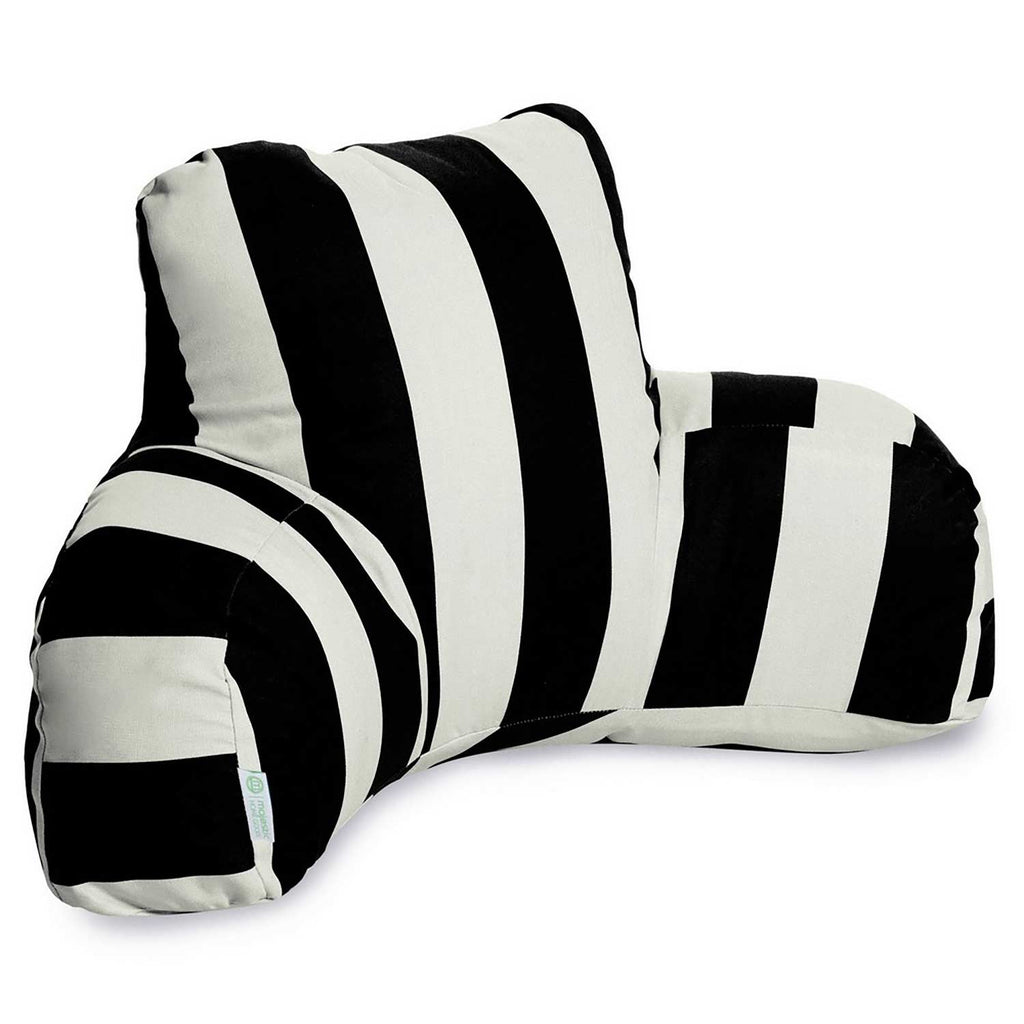 Vertical Stripe Outdoor Reading Pillow - Black