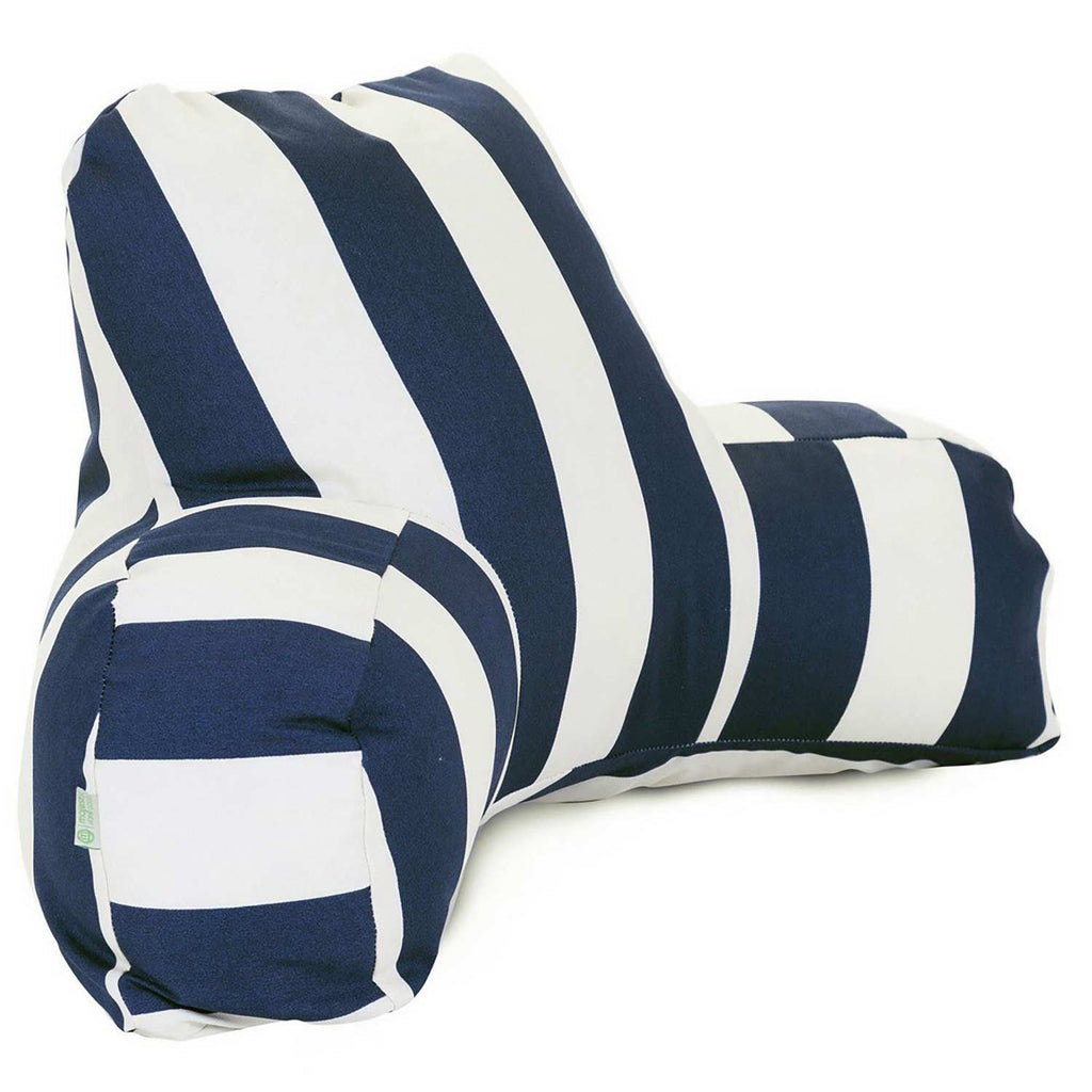 Vertical Stripe Outdoor Reading Pillow - Navy Blue