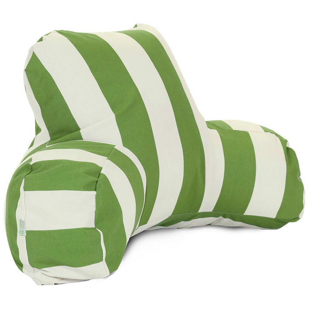 Vertical Stripe Outdoor Reading Pillow - Sage Green