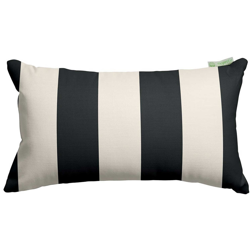 Vertical Stripe Outdoor Throw Pillow - Black (Sm)