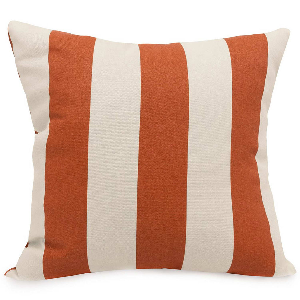 Vertical Stripe Outdoor Throw Pillow - Orange (Lg)